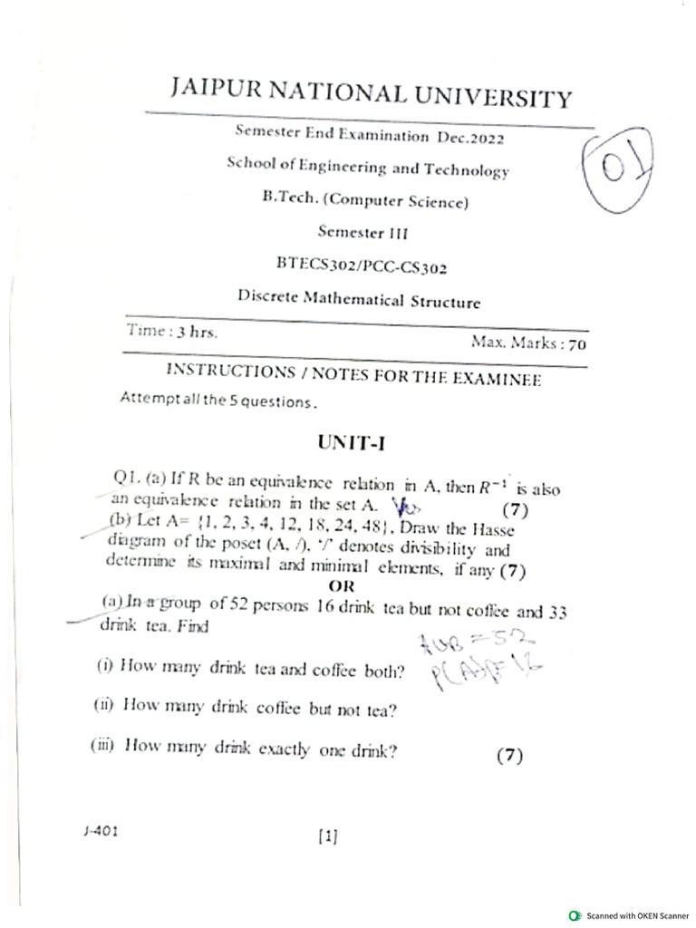 3rd Sem Previous Paper | PDF