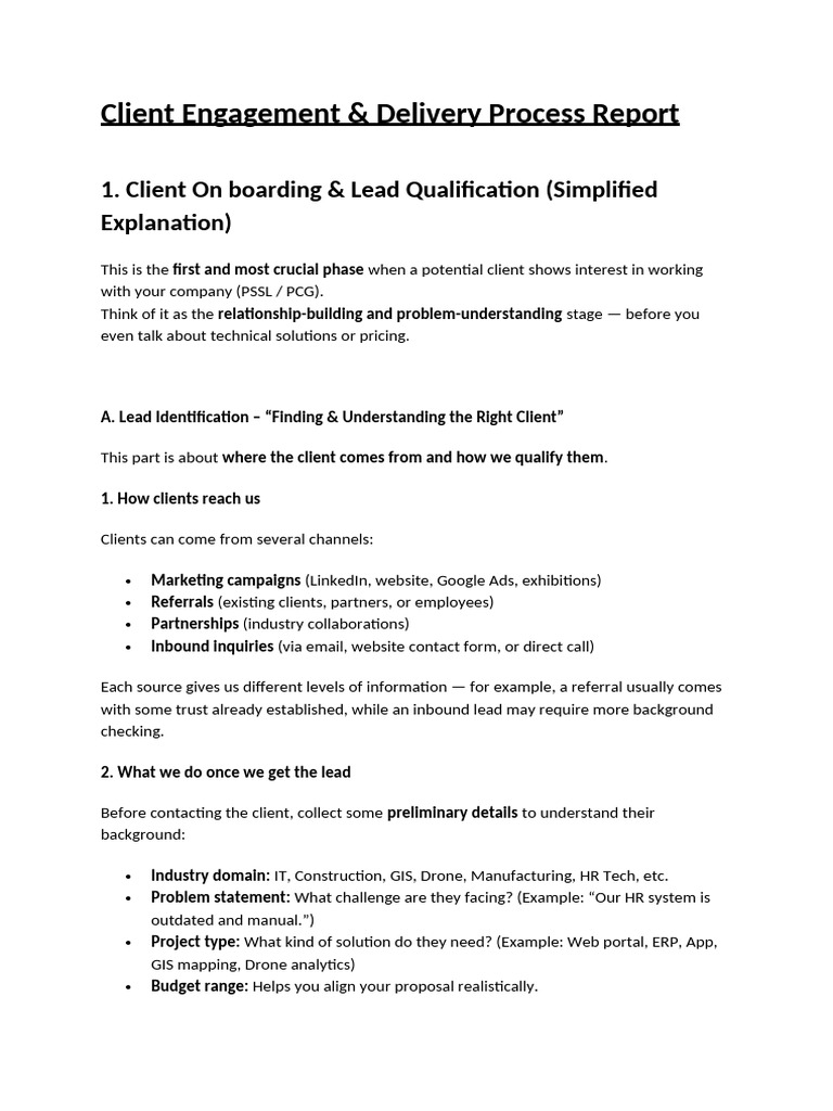 Client Engagement Process Overview | PDF | Computing | Information ...