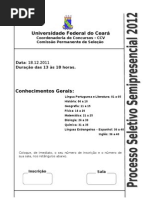 Ufc - 2011 Conhecimentos Gerais