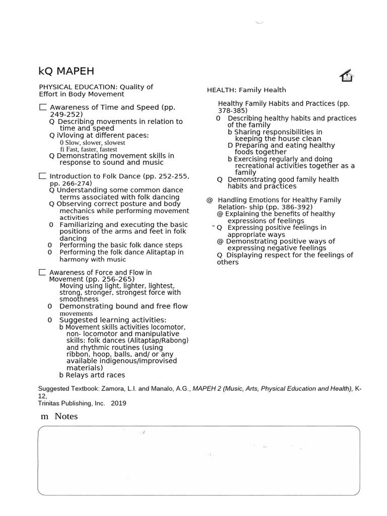 MAPEH: Physical Education & Family Health | PDF | Dances ...