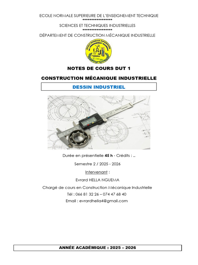 Cours de Dessin Technique en Mécanique | PDF | Cercle | Ellipse