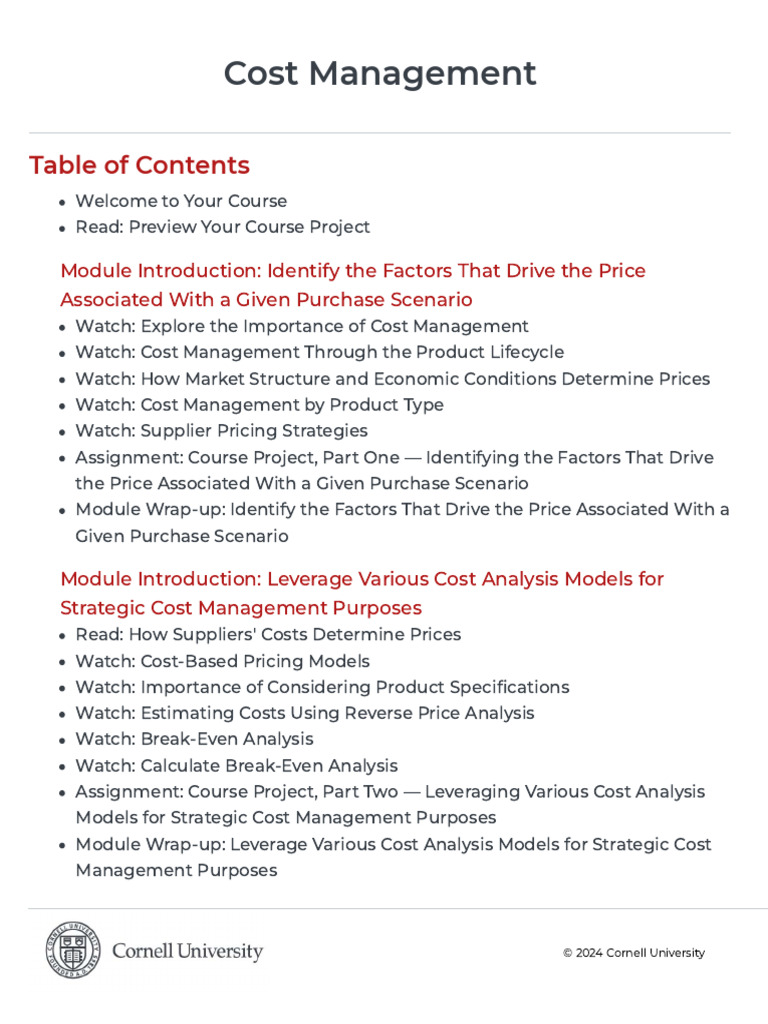 Effective Cost Management Strategies | PDF | Pricing | Prices