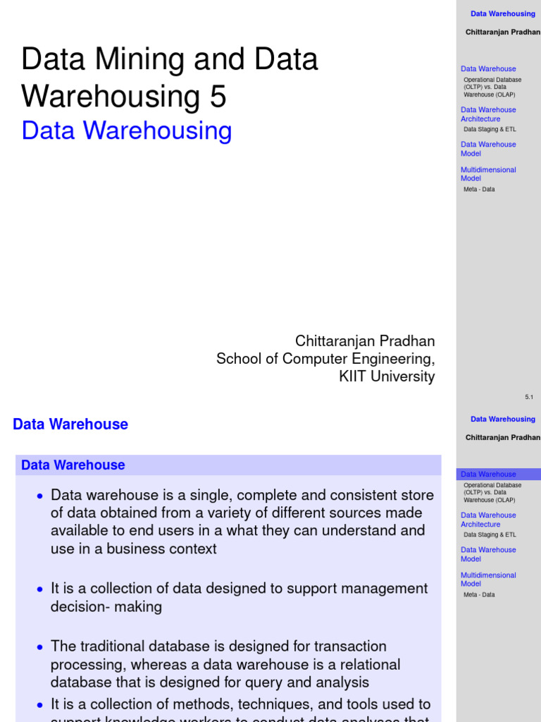 Data Warehousing Concepts Explained | PDF | Data Warehouse | Data