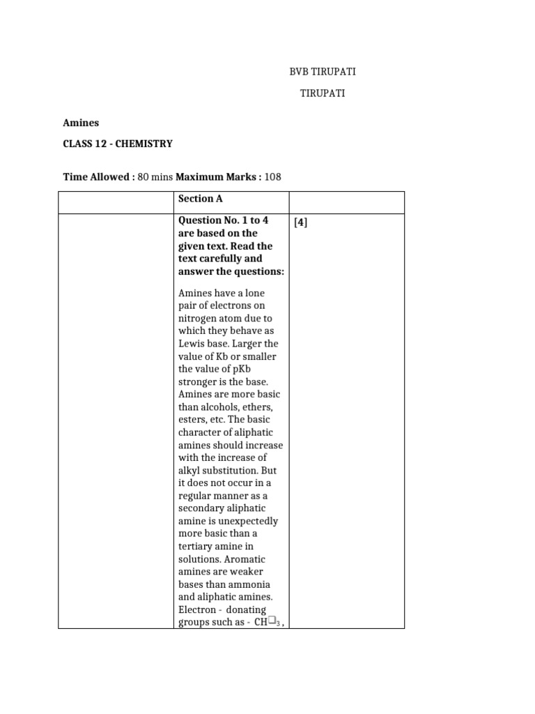 Understanding Amines: Basicity and Reactions | PDF | Amine | Chemical ...