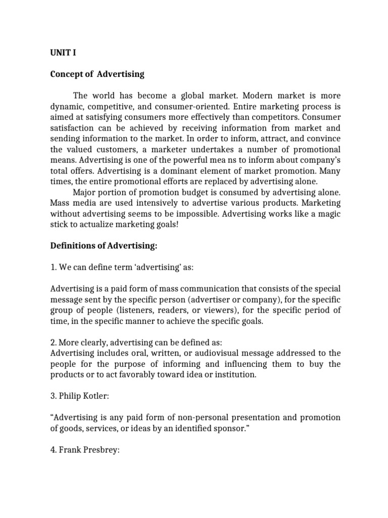 Understanding Advertising Concepts | PDF | Marketing | Advertising