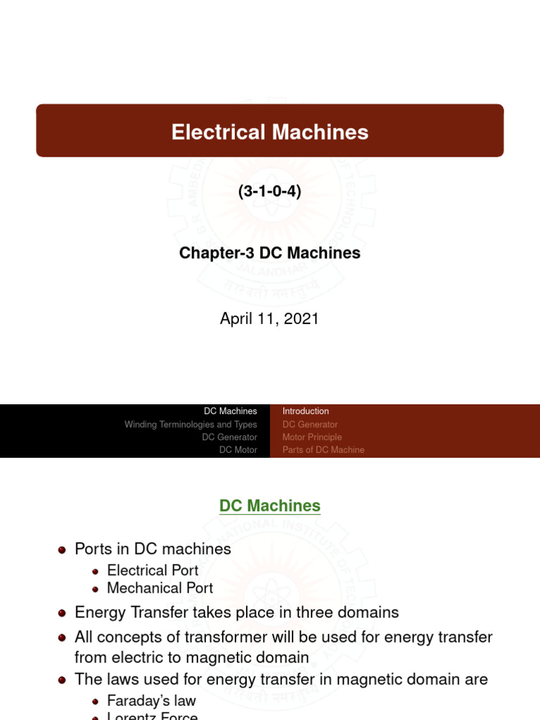 Overview of DC Machines and Components | PDF | Electric Motor ...
