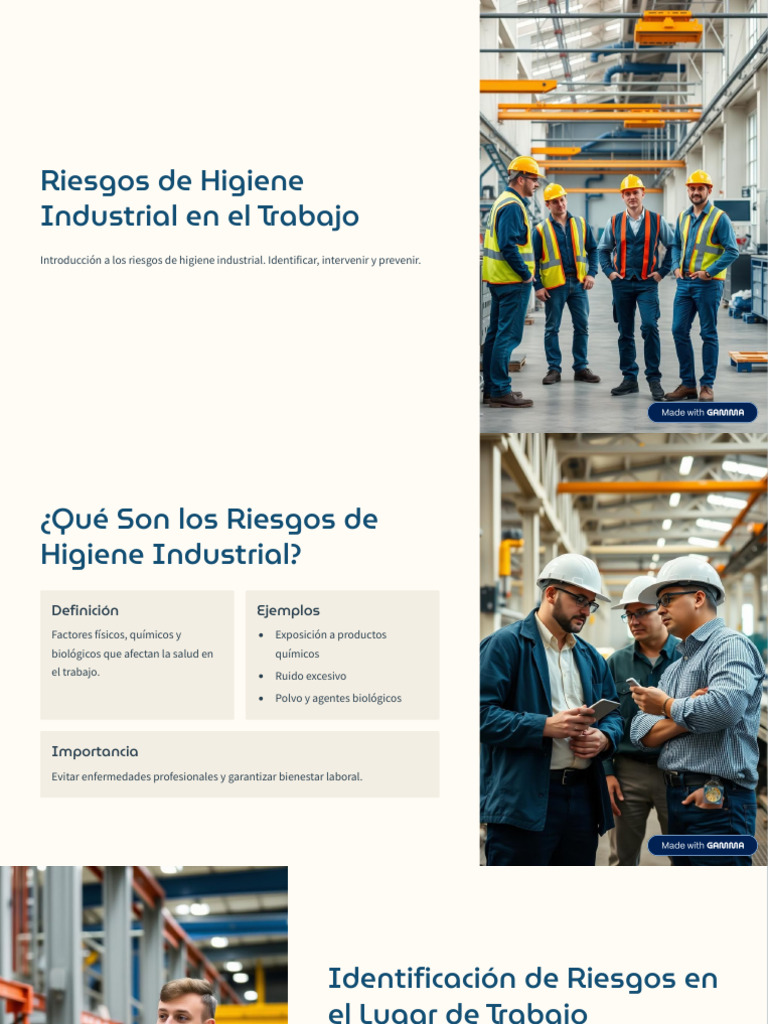 Riesgos de Higiene Industrial Laboral | PDF | Higiene Ocupacional ...