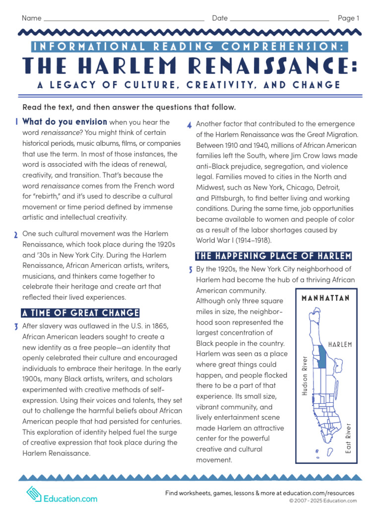 Harlem Renaissance: Culture and Change | PDF | Harlem Renaissance