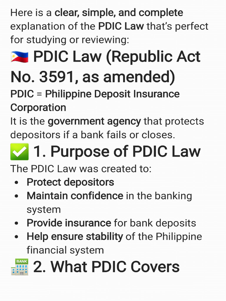 Pdic Law | PDF