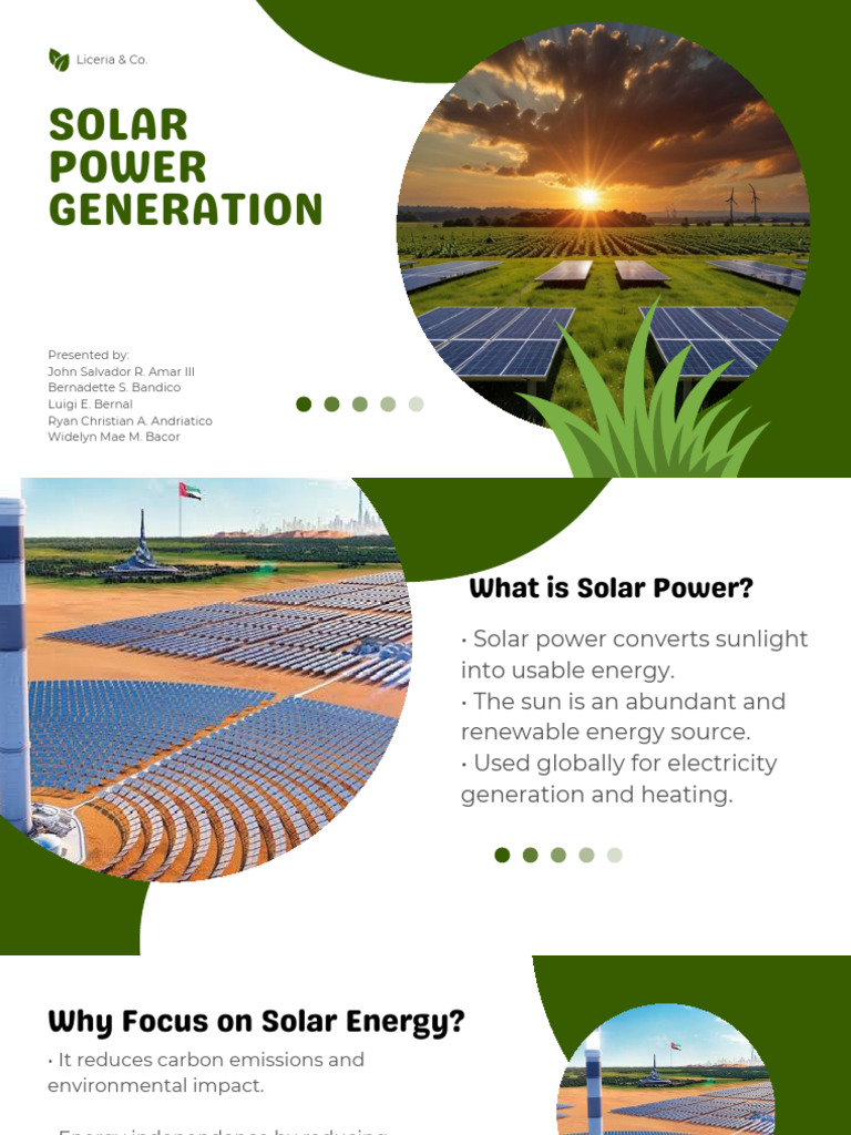 Solar Power Generation Overview | PDF