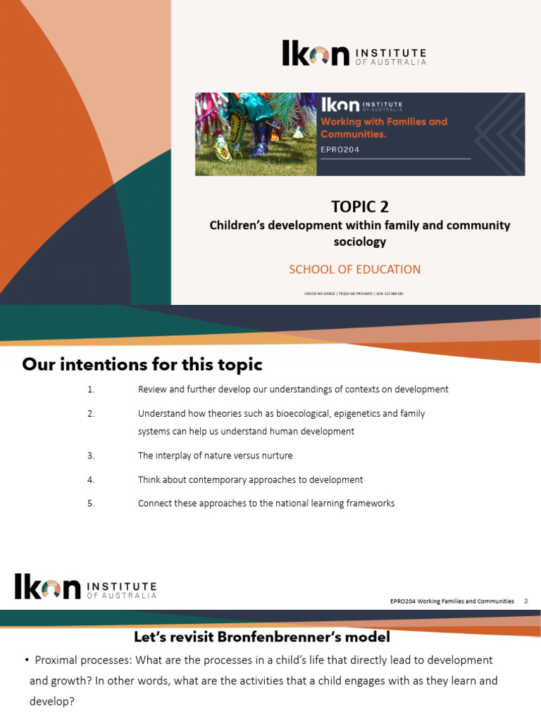 EPRO204 Topic 2 Children's Development Within Family and Community ...