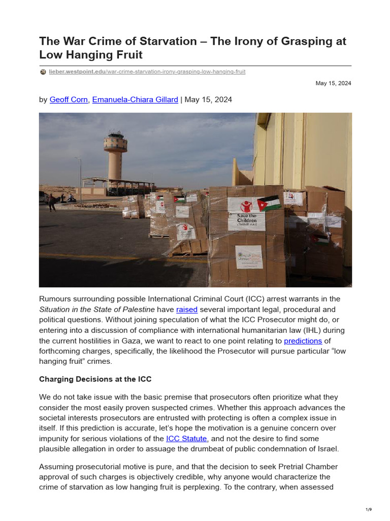 Lieber - Westpoint.edu-The War Crime of Starvation The Irony of ...