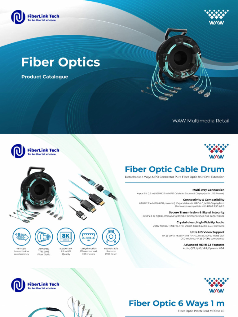 Catalogue Fiberlink - Fiber Optics | PDF