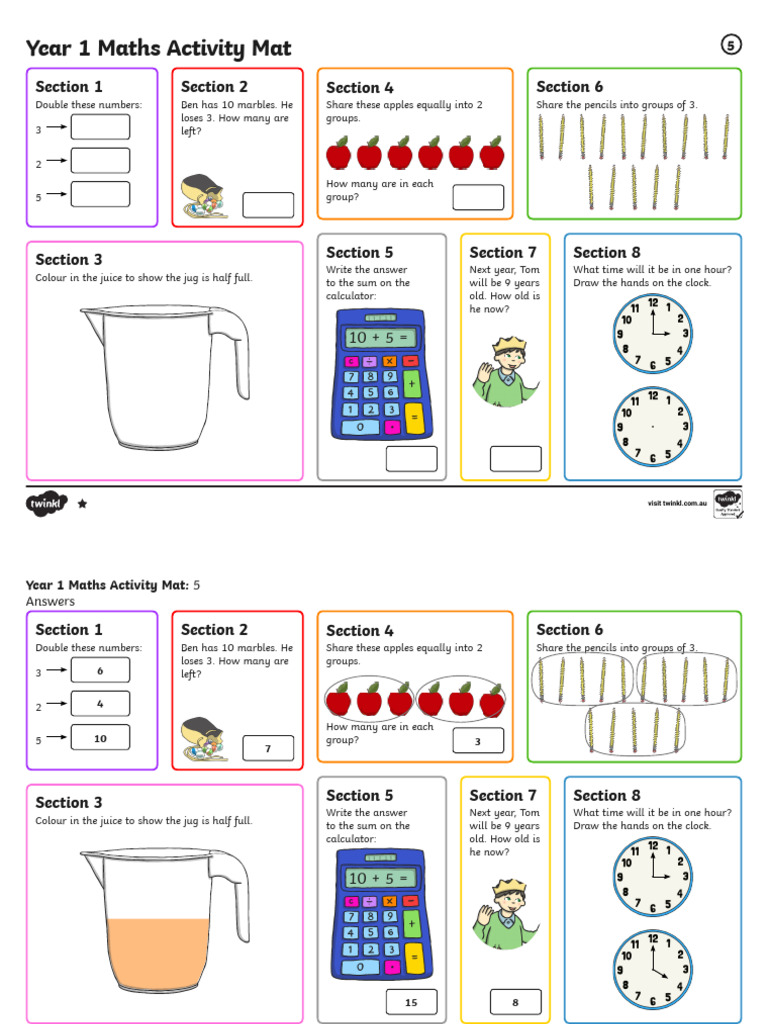 Y1-Maths-Mat-5 | PDF