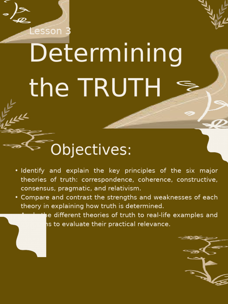 Theories of Truth and Reasoning Biases | PDF | Truth | Theory