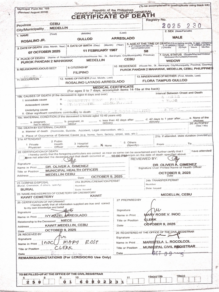M Ricipal Form No 103 | PDF