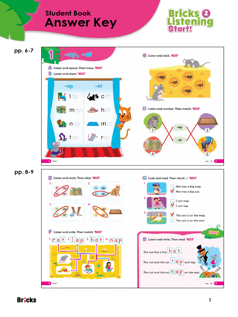 Bricks Listening Start! L2 SB Answer Key | PDF