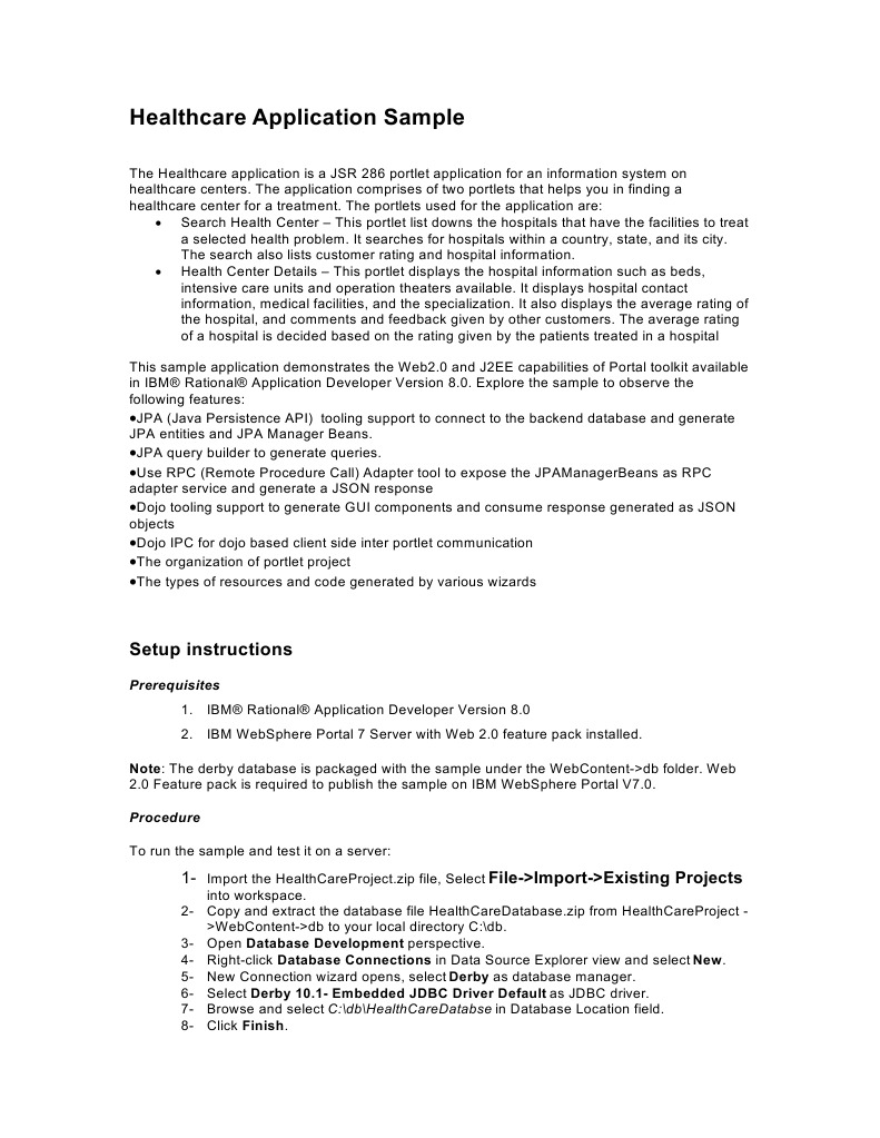 HealthCareApplication Sample | PDF | Databases | Digital Technology