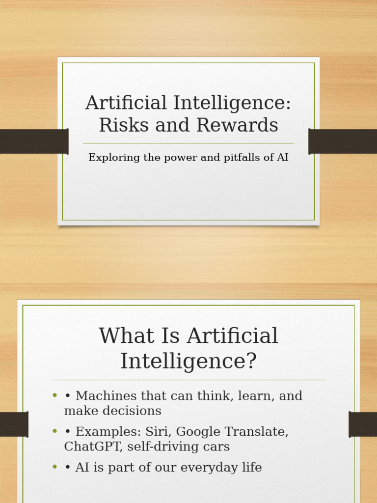 Artificial Intelligence Risks and Rewards | PDF
