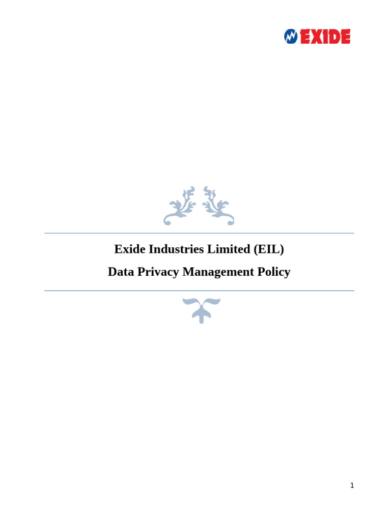Data Privacy Management Policy | PDF | Information | Privacy