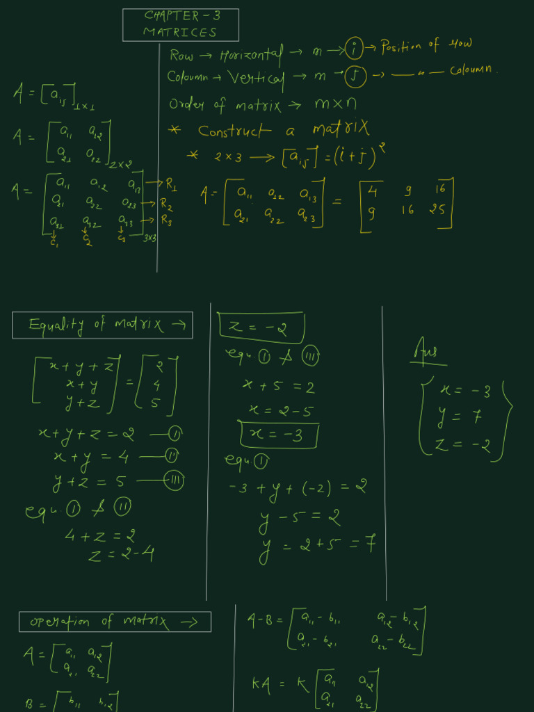 12 TH Maths Chapter 3 Notes | PDF