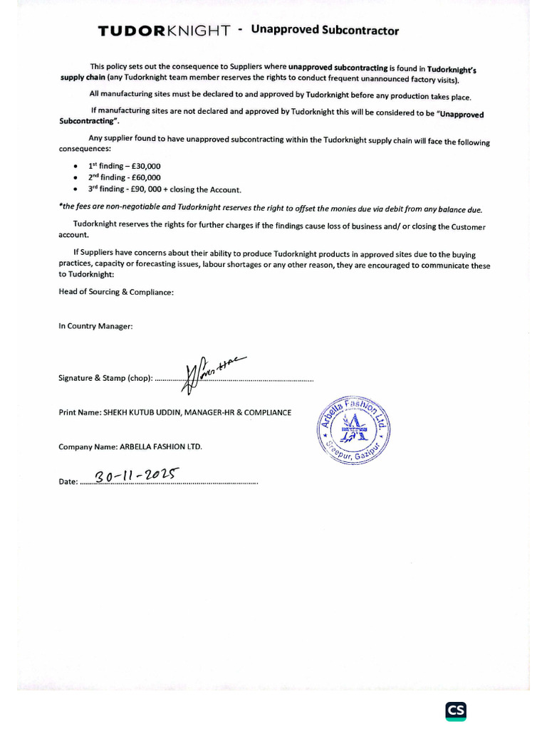 Unapproved Subcontract | PDF