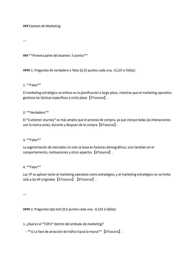 Examen de Marketing: Estrategias y Conceptos | PDF | Marketing ...
