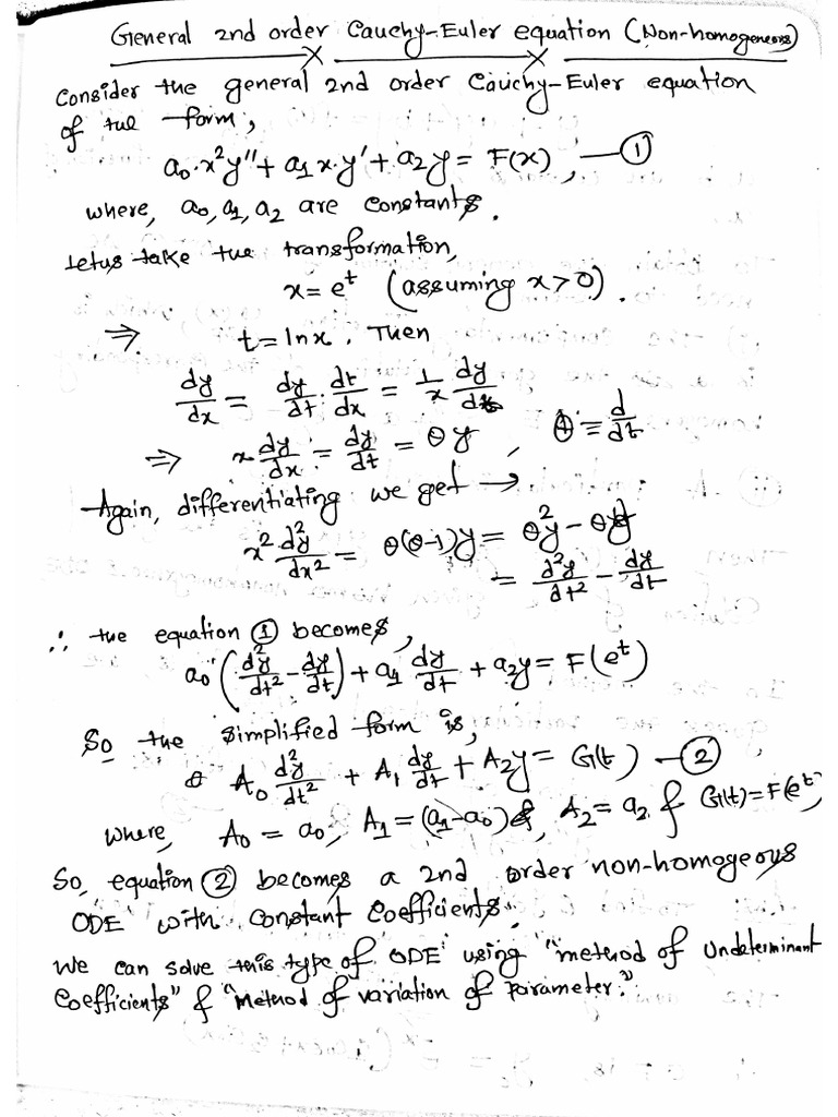 Notes ODE NonHomogeneous | PDF