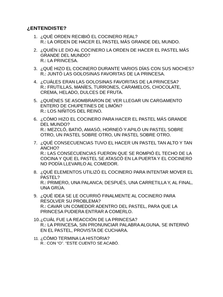 ¿Entendiste | PDF