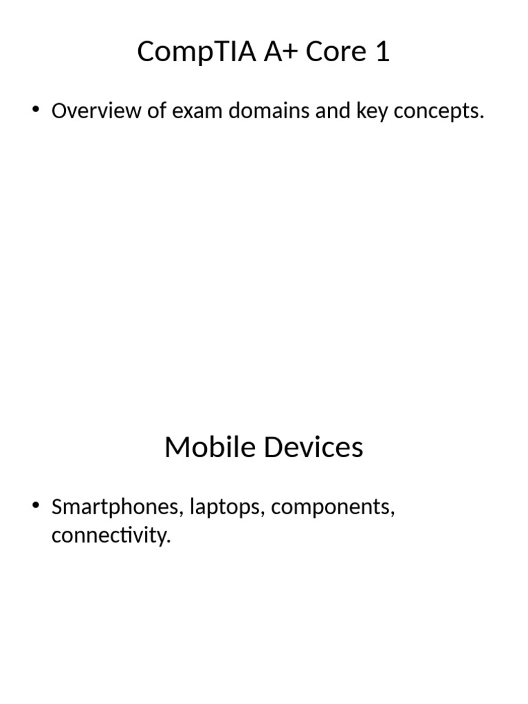 CompTIA a+ Core1 Overview | PDF