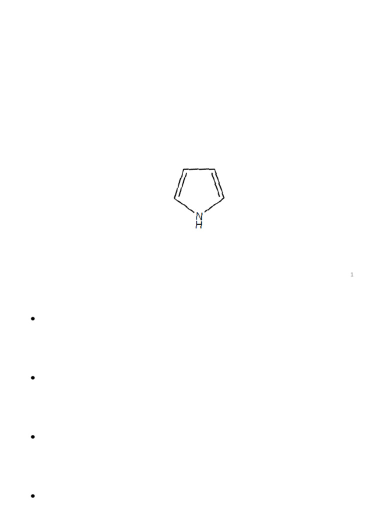Pyrrole: Structure, Properties, and Uses | PDF | Aromaticity | Organic ...
