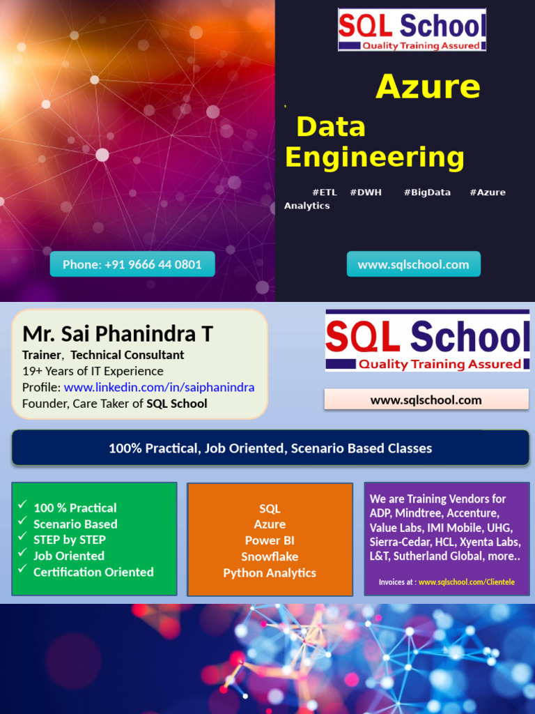 Azure Data Engineering Training Overview | PDF | Data Warehouse ...