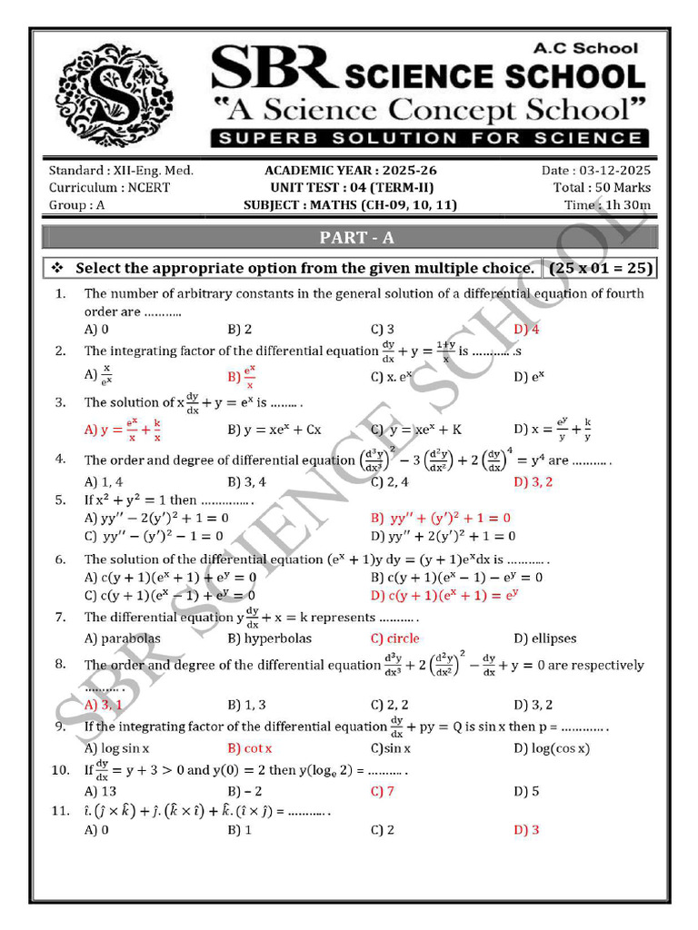 Ak 12 Math T2 Ut 04 | PDF