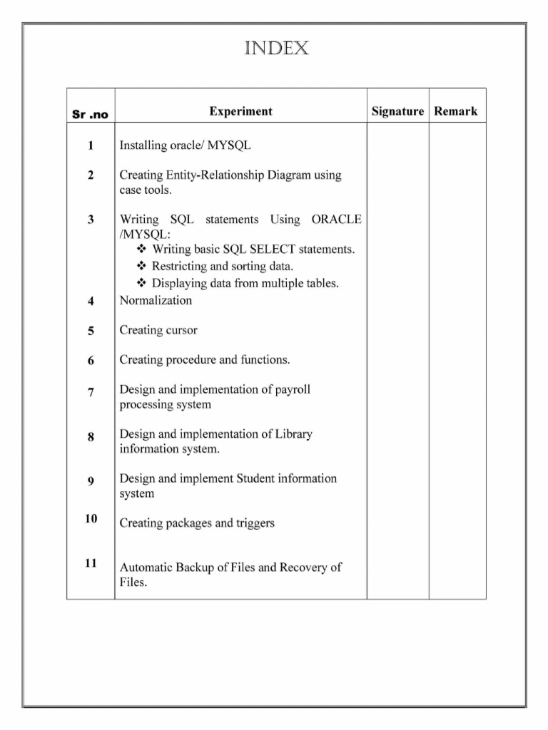 DBMS Lab File | PDF