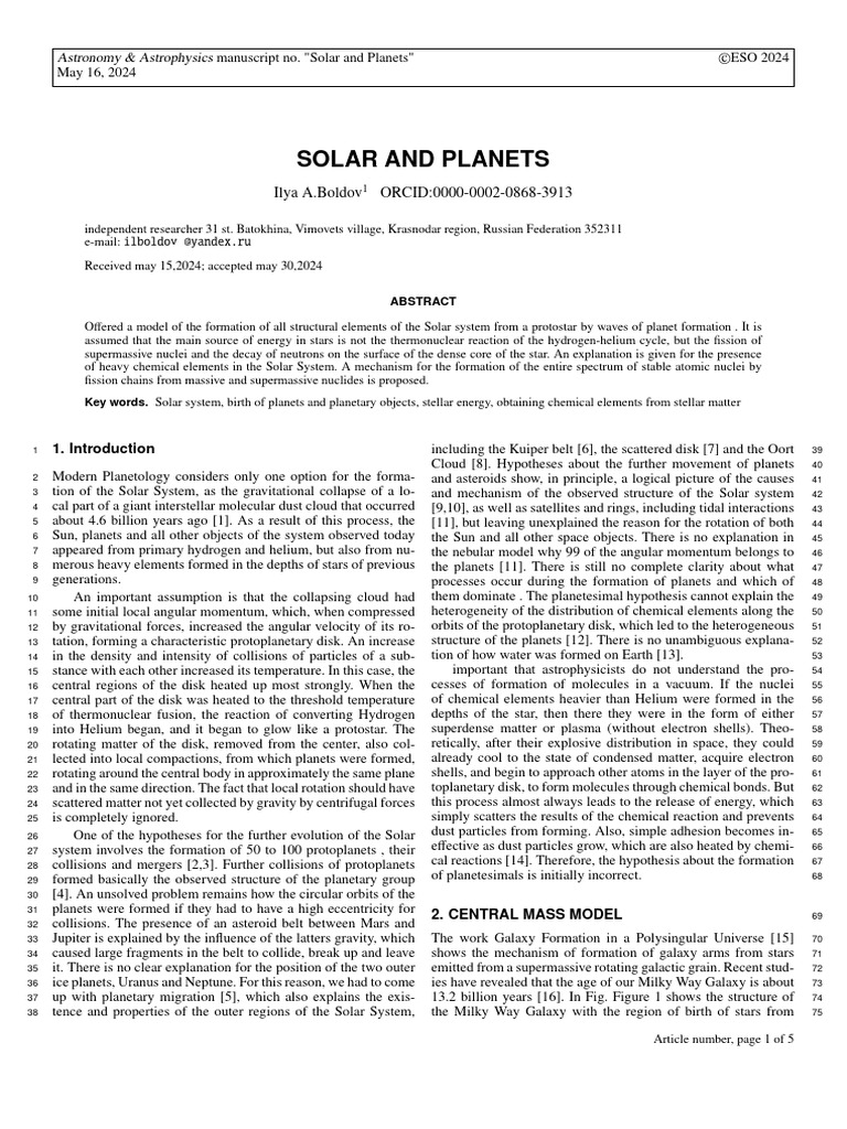 Solar and Planets | PDF | Stars | Solar System