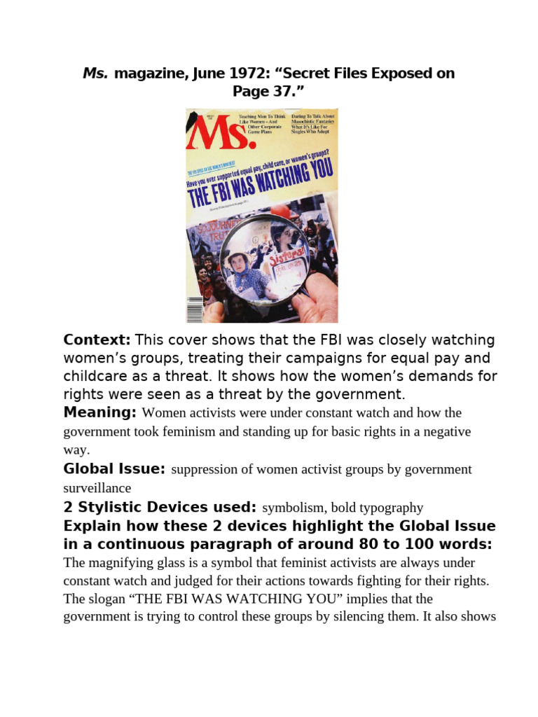 FBI Surveillance of Women Activists | PDF | Domestic Violence | Feminism