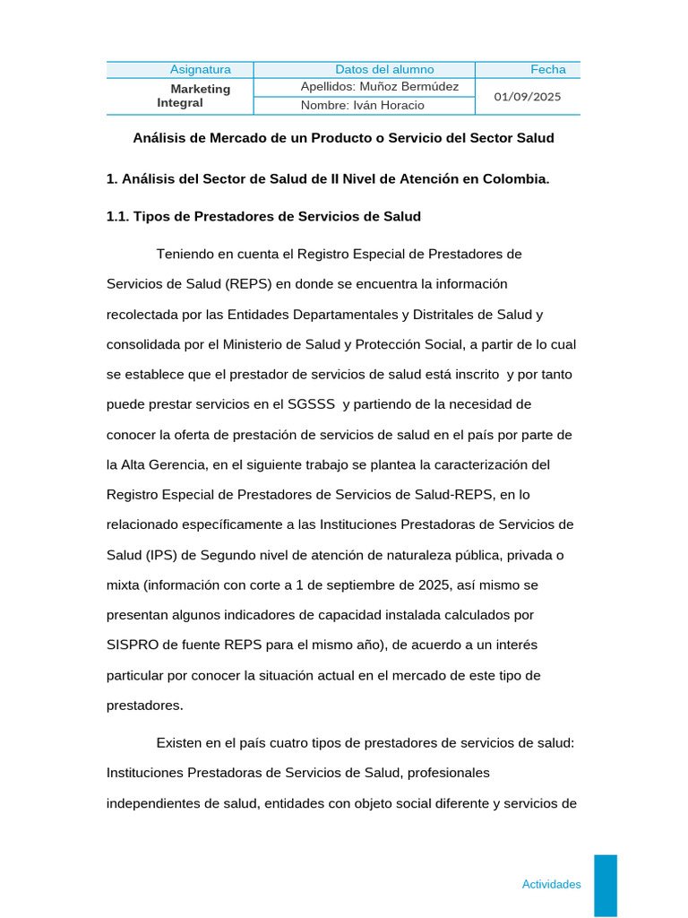 Coleadgesa08 Act1 | PDF | Cuidado de la salud | Colombia