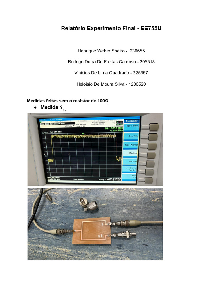 Medidas de S-parameters com Resistor | PDF