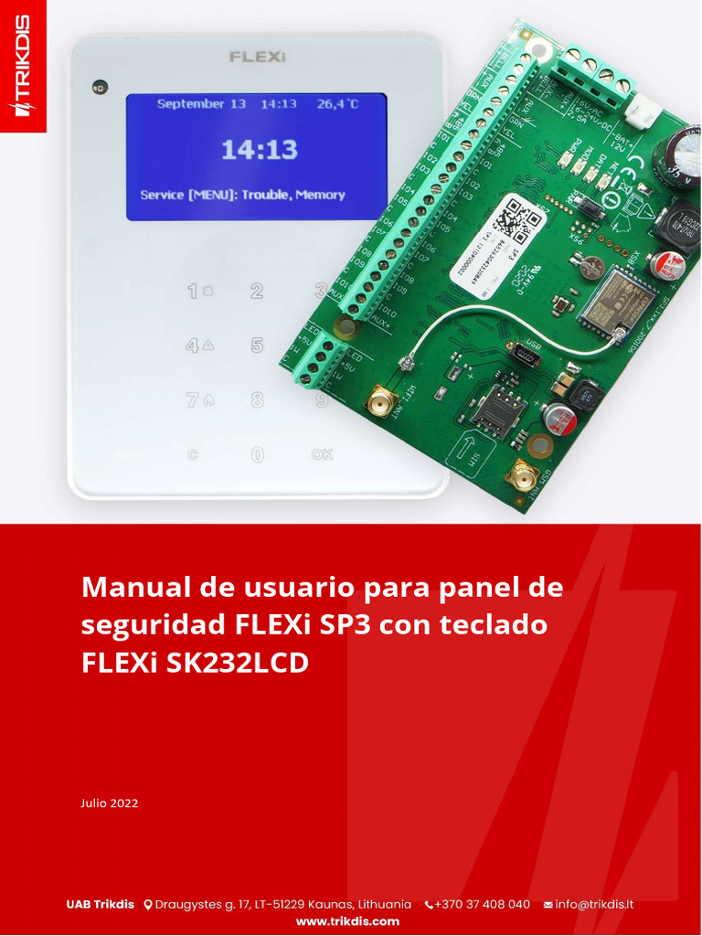 Manual de usuario FLEXi SP3 y SK232LCD | PDF | Botón (Computación ...