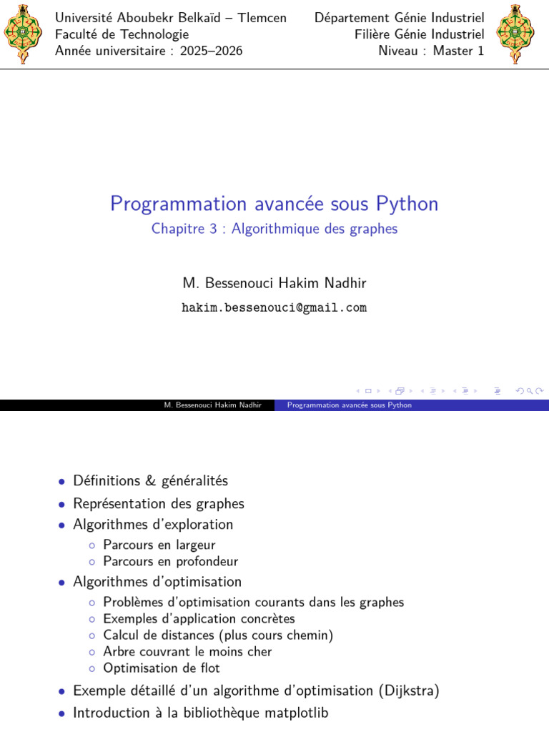 Algorithmique des graphes en Python | PDF | Théorie des graphes ...