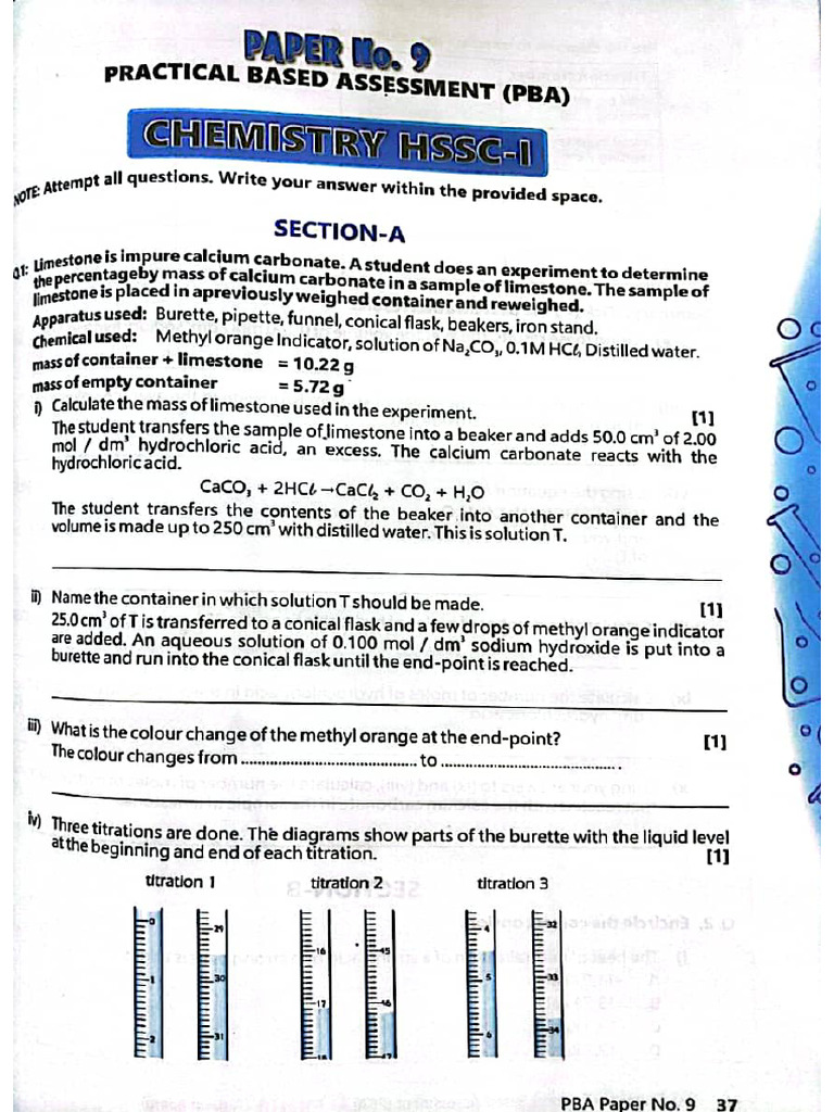 Chemistry Pba Sample 9 | PDF