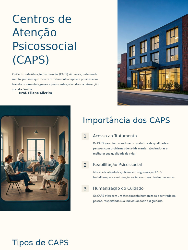 Importância e Funcionamento dos CAPS | PDF | Saúde mental | Psicologia