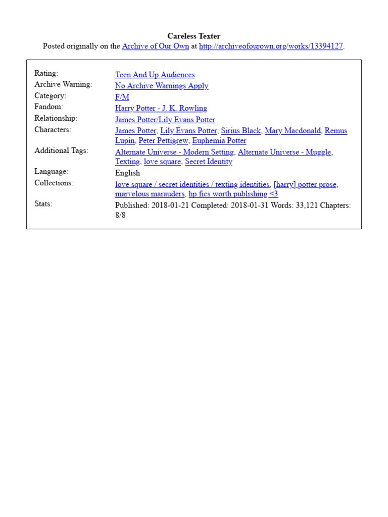 Careless Texter | PDF | Contemporary Fantasy Novels | J. K. Rowling