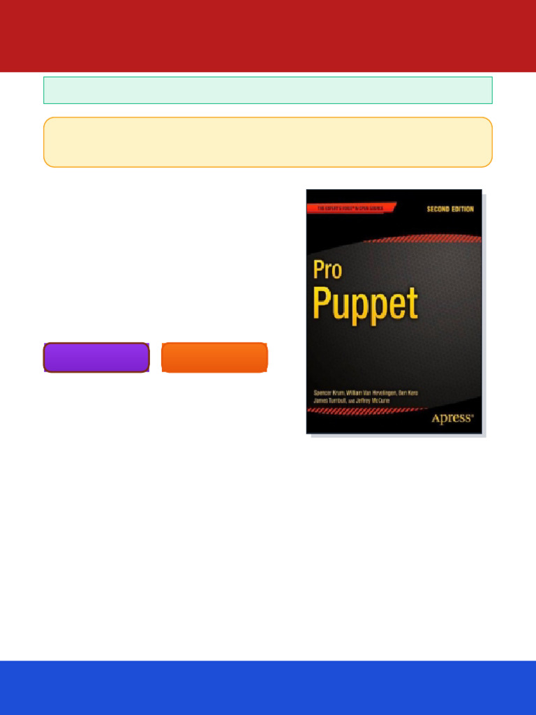 Pro Puppet 2nd Edition Spencer Krum ebook fully revised chapters | PDF ...