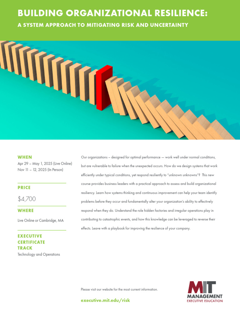 Building Organizational Resilience | PDF | Risk | Economies