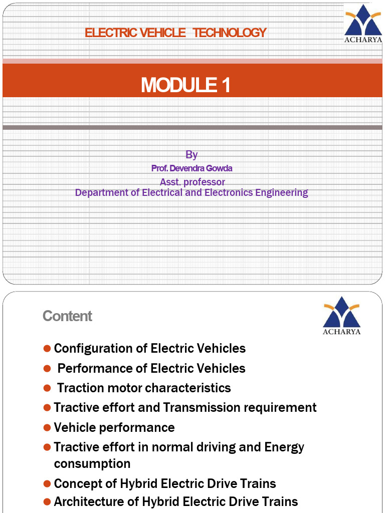 Electric Vehicle Technology Overview | PDF | Hybrid Vehicle | Electric ...