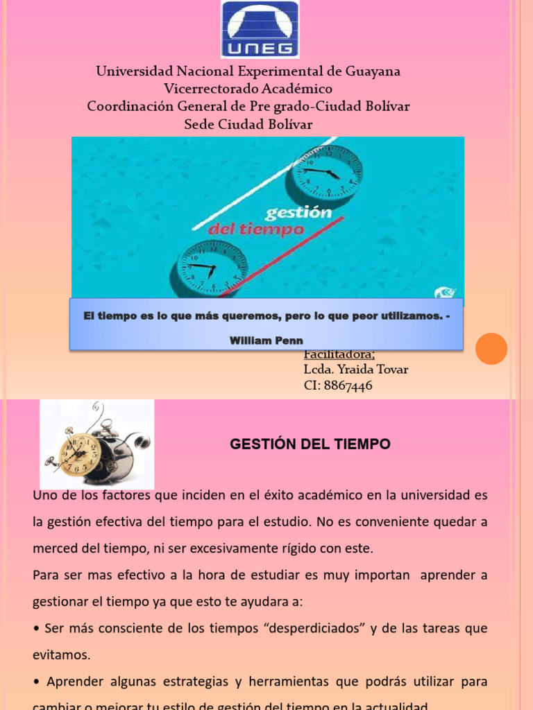 Estrategias para la Gestión del Tiempo Estudiantil | PDF | Gestión del ...