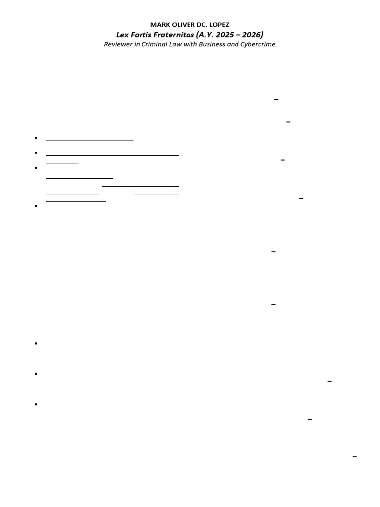Lex Fortis Fraternitas - Cyberbrime | PDF | Defamation | Cybercrime