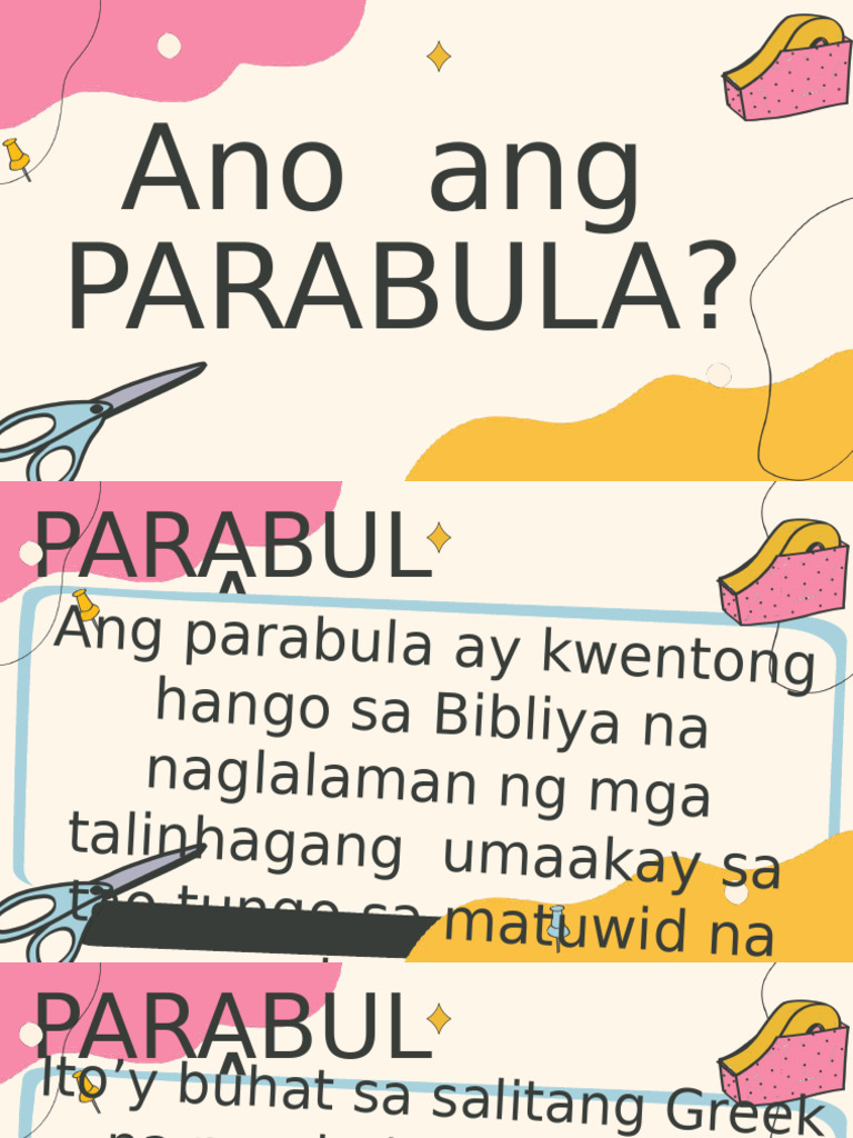 Parabula at Tusong Katiwala | PDF