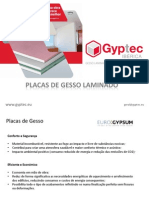 Placas de Gesso Laminado Gyptec